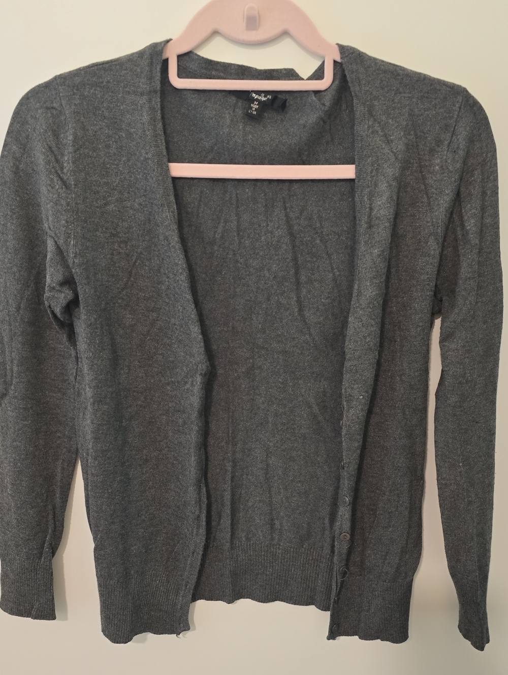 Papaya Gray Open-Front Women's Cardigan